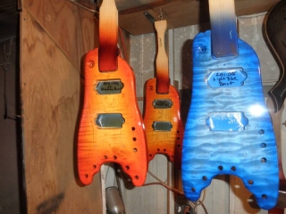 2012 Custom Rambler Travel Guitars in the paint shop