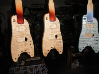Rambler Travel Guitars ready for the paint shop