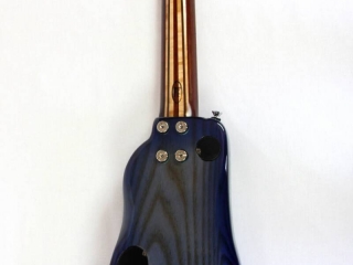 Custom Blue Dolphin Travel Guitar - backview