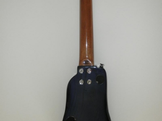 Custom_Rambler Travel Guitar - BlueBurst on Quilted Maple - back view