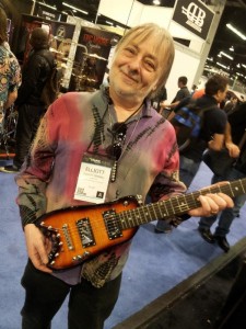 Elliott Randall with his Strobel Rambler® Travel Guitar at NAMM 2014