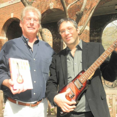 Gary Marus author of Guitar Zero with his Rambler Travel Guitar