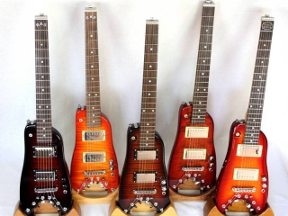 Group of Rambler Travel Guitars