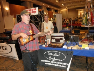 Matt Smith checking out a Rambler Travel Bass