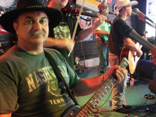 Mike S. with his Pearly Blue Rambler Classic Guitar