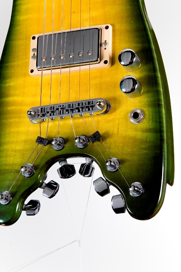 Rambler Custom Portable Guitar - Green Burst