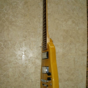 Custom Rambler Travel Guitar - Tele Yellow side view