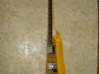 Custom Rambler Travel Guitar - Tele Yellow side view