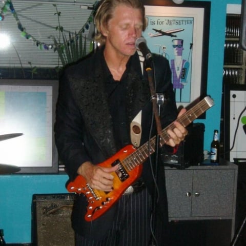 Tim O'Donnell with his Rambler Travel Guitar