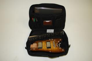 Detachable Neck Travel Guitar - Tobacco Sunburst Rambler™ ready to go in a computer bag