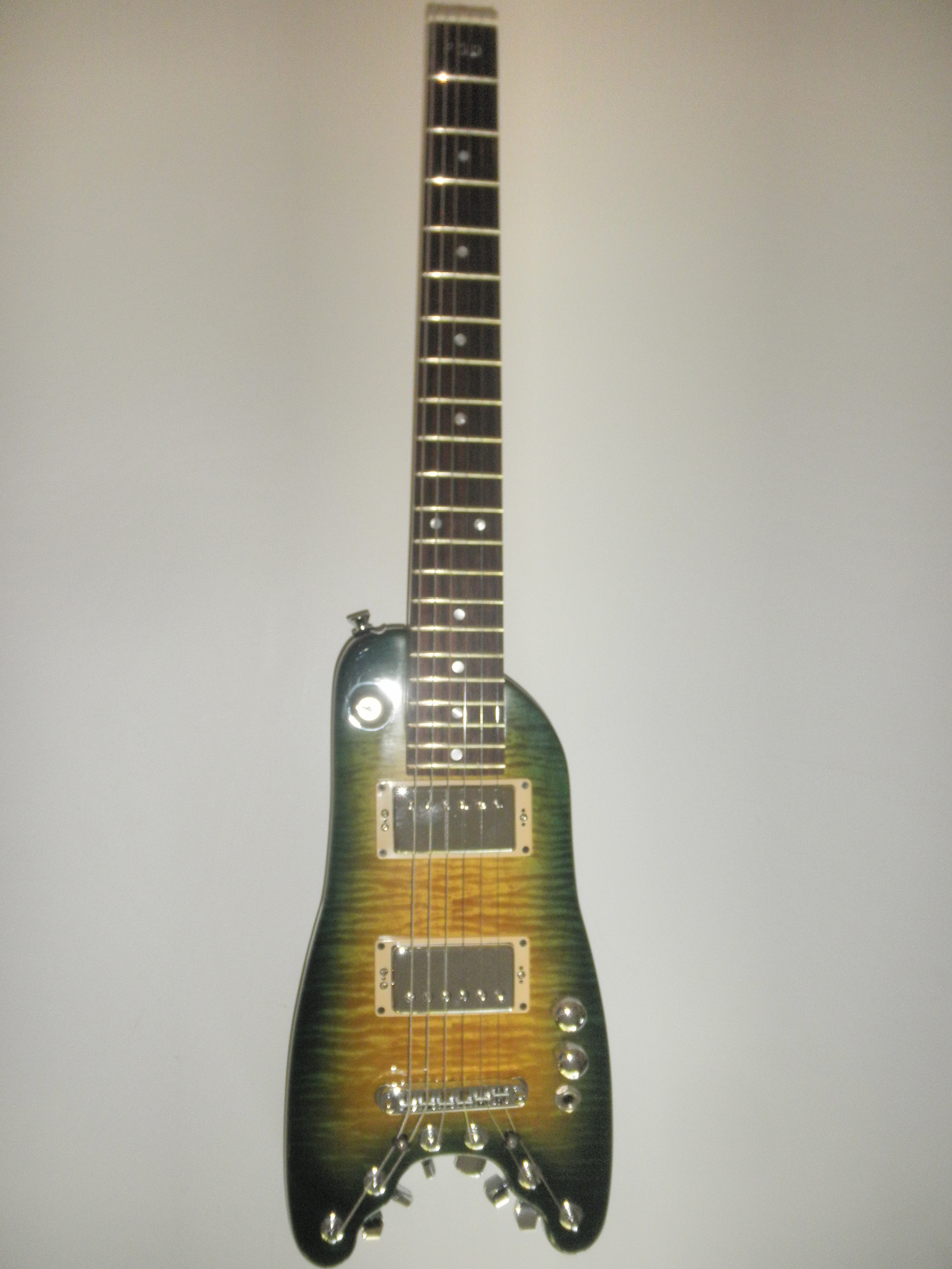 Green Burst Strobel Rambler Travel Guitar
