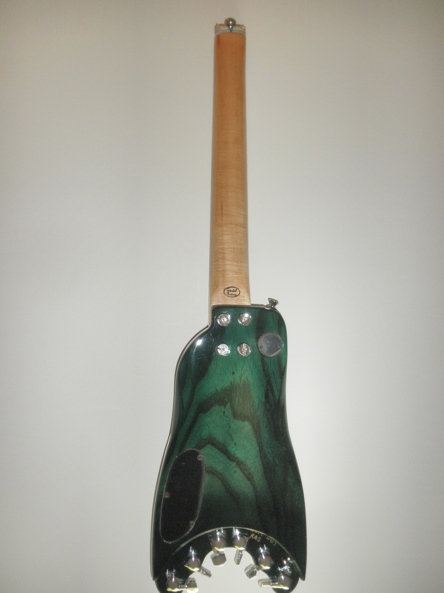 Strobel Rambler Custom Green Burst Travel Guitar