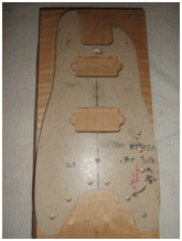 Front Template for a Rambler® Travel Guitar