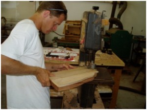 Tim cutting out a Rambler® body.