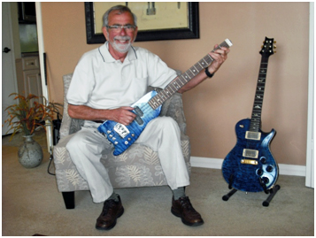 Jim at home with his Rambler Bass