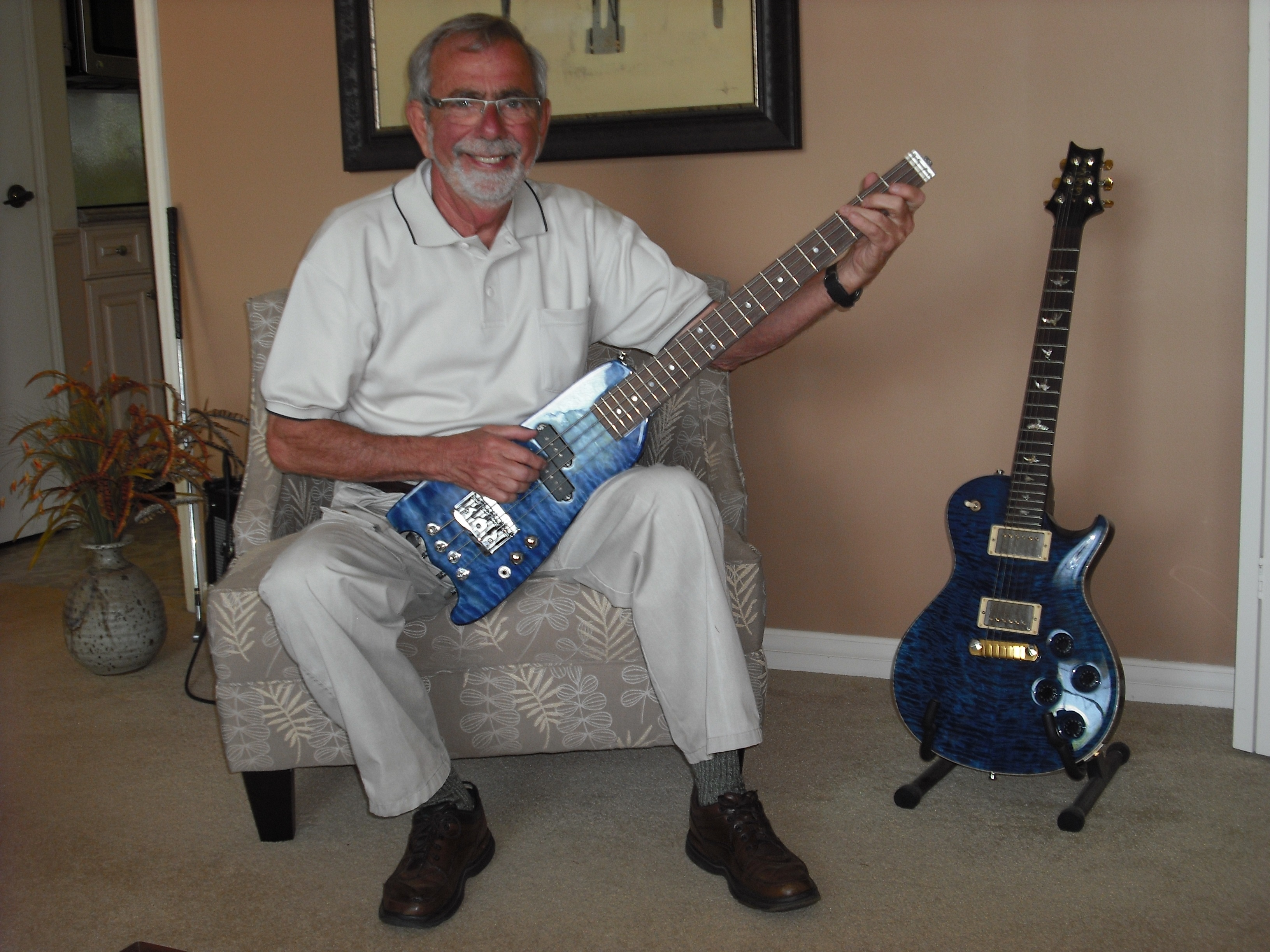 Custom Blue Rambler Travel Bass - Jim Mosco