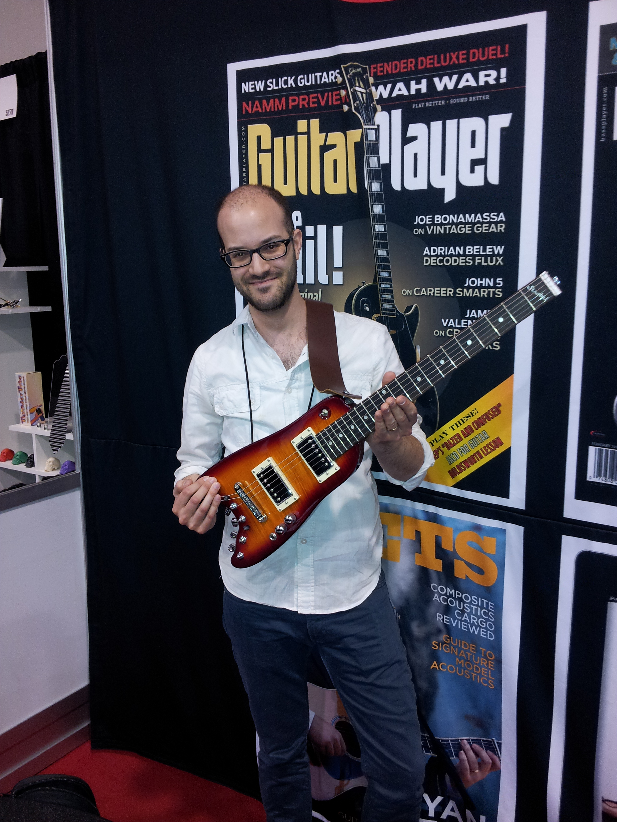 Jon Brudner from Guitar Player with a Rambler Travel Guitar