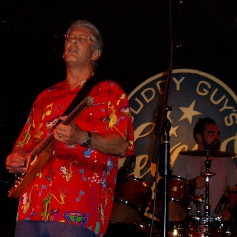 Russ ron stage with his Rambler at Buddy Guy's Legends