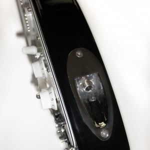 Black STROBELCASTER travel guitar - sideview