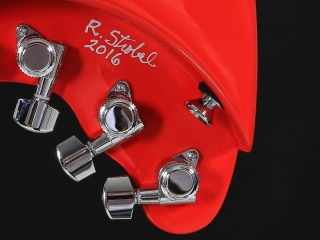 Dakota Red Custom STROBELCASTER Travel Guitar - signed