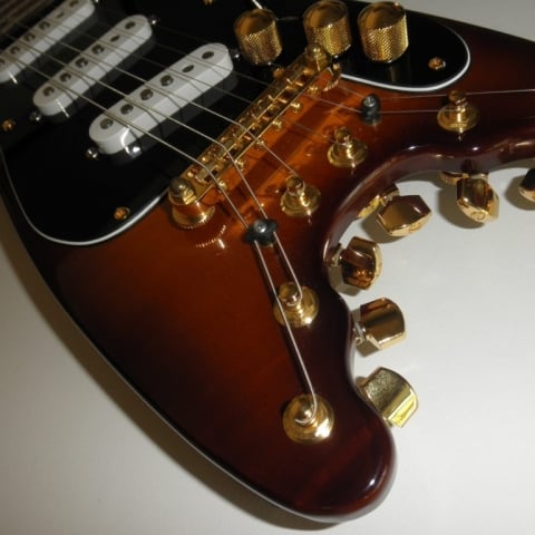 HoneyBurst STROBELCASTER Custom Portable Guitar with Gold Schaller Hardware