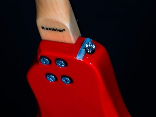 STROBELCASTER Plus Dakota Red showing StringCatcher