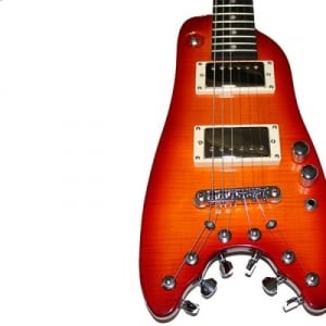 Electric Travel Guitar - Cherry Sunburst Rambler Classic from Strobel Guitars