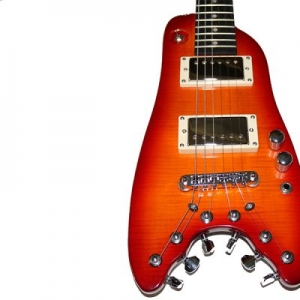 Electric Travel Guitar - Cherry Sunburst Rambler Classic from Strobel Guitars