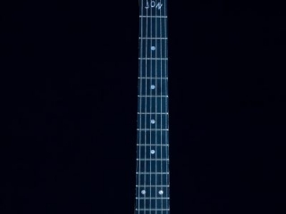 Custom Rambler Electric Travel Guitar Tangerine Burst Ebony Fretboard with Custom Inlay